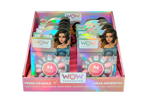 SET OF 24 ADHESIVE NAILS -WOW00019