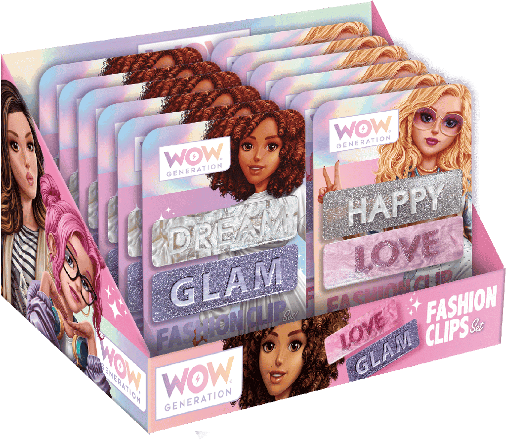[8435507883146] HAIR CLIPS WITH MESSAGE -WOW00088