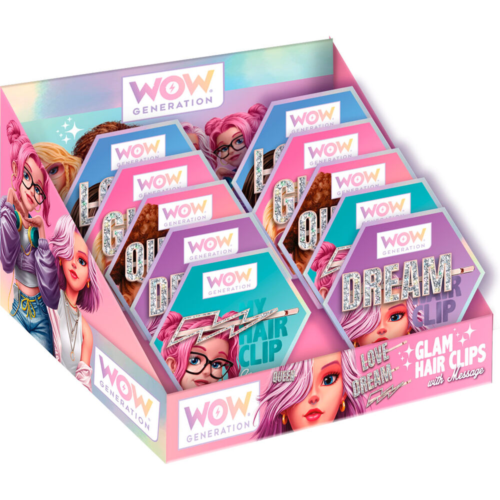 GLITTER HAIR PINS WITH MESSAGE  -WOW00089