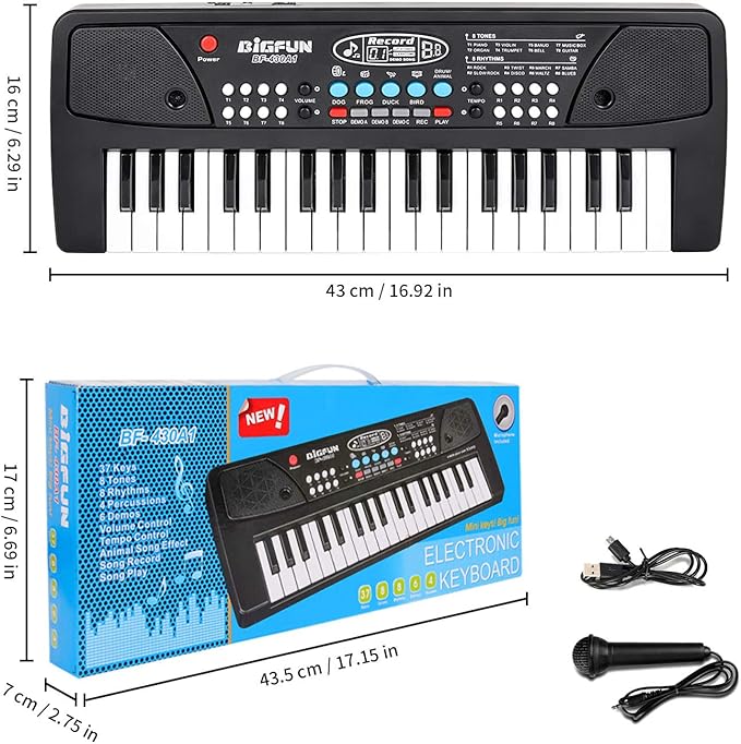 [6291061140031] P.JOY MUSIC KEYBOARD 37KEYS W/ MIC-HY3768
