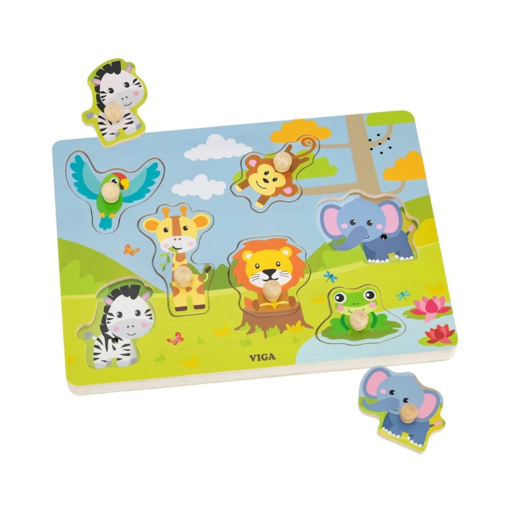 [6971608447594] Sound Puzzle Jungle Animals-Viga 44759