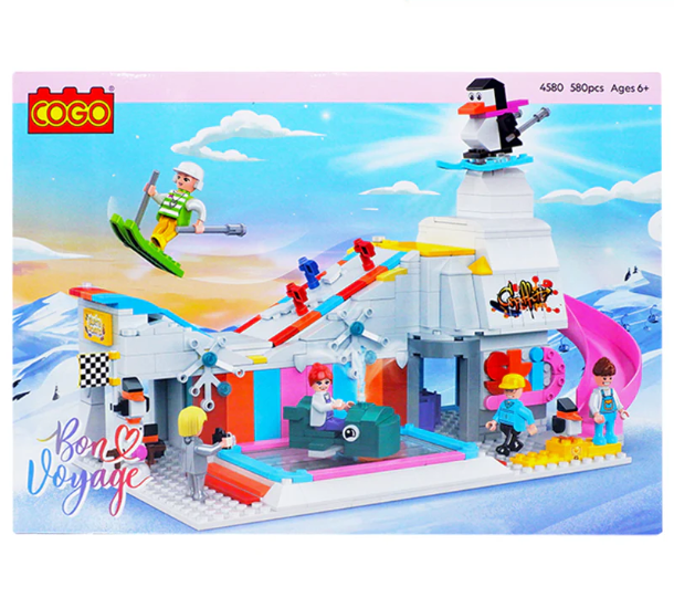 [6937645545808] COGO Extreme Penguin Ski Resort 580PCS-4580