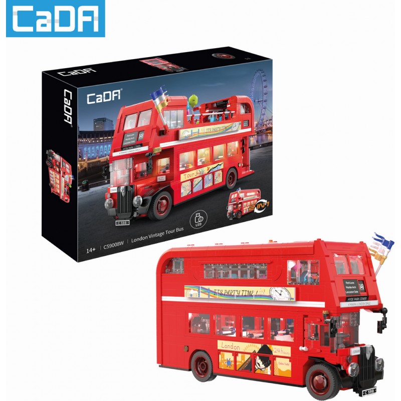 [6948061929059] London Vintage E124Tour Bus-C59008W