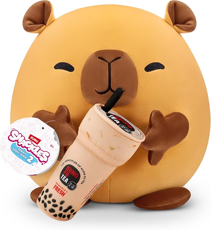 SNACKLES 8"CAPYBARA&  KUNGFU TEA-77605D