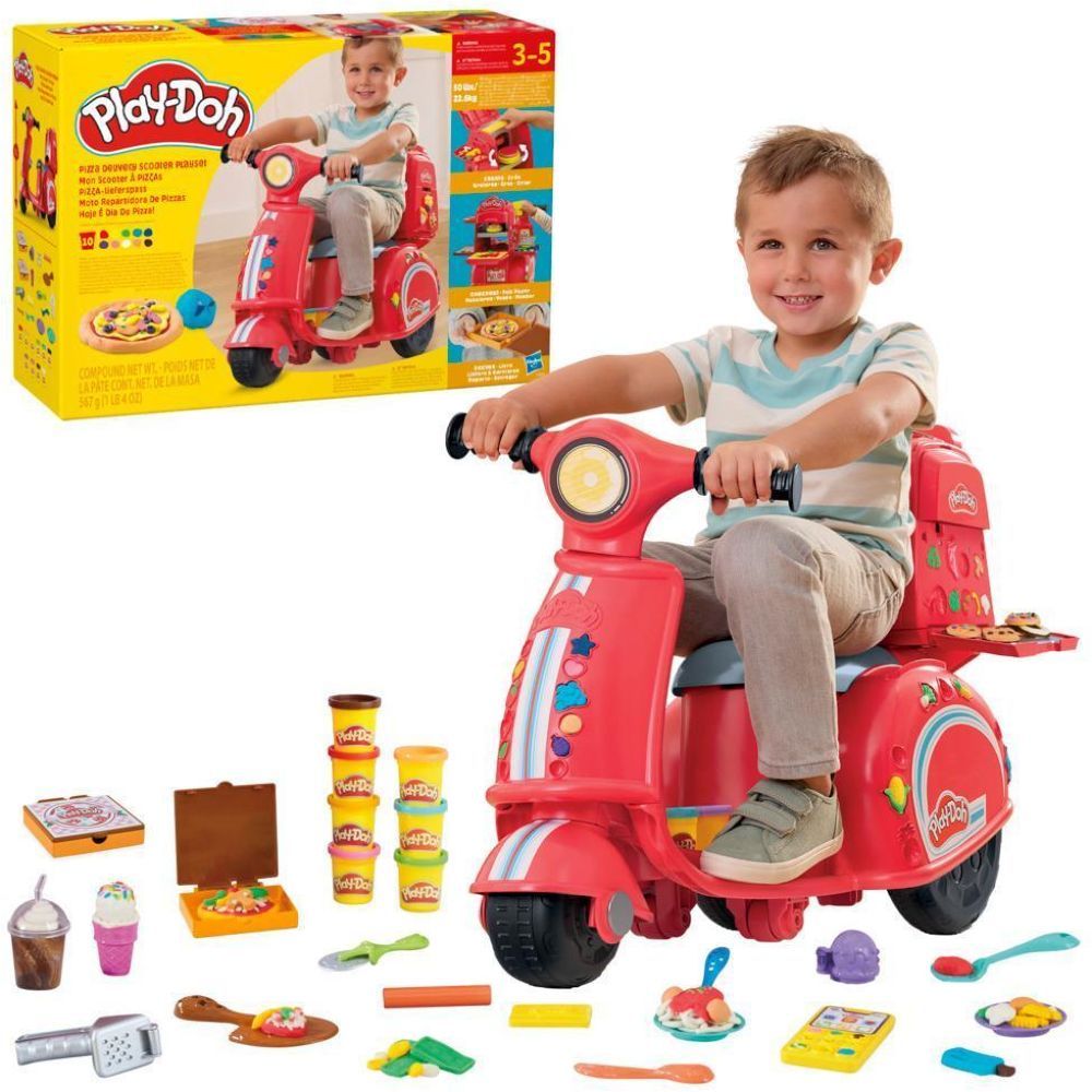 [5010996225764] Play-doh Pizza Delivery Scooter Playset-F8803