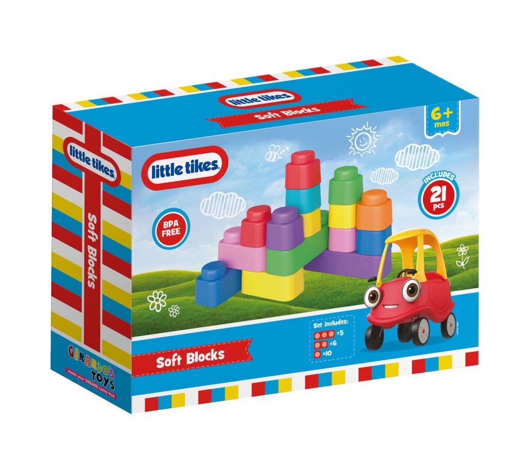 [4743345680013] Little Tikes Soft blocks set 21 pcs-GT8001
