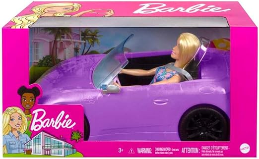 Barbie Glam Convertible Vehicle Doll-HBY29
