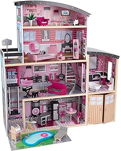 KIDKRAFt SPARKLE MANSION DOLLHOUSE-65826
