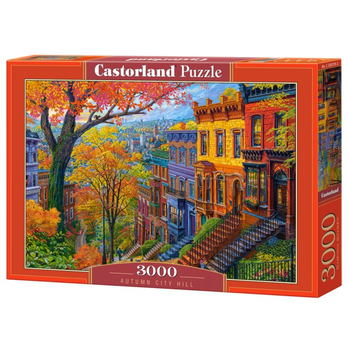 [5904438300709] Autumn City Hill Puzzle 3000Pcs-Castor 300709-9
