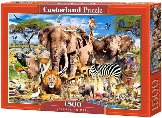 [5904438151950] Savanna Animals Puzzle 1500Pcs-Castor 151950-9