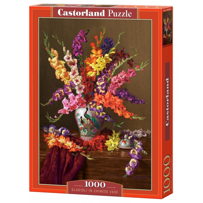 [5904438104949] Gladioli in Chinese Vase Puzzle 1000Pcs-Castor 104949-9