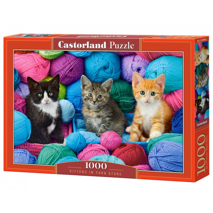 Kittens in Yarn Store Puzzle 1000Pcs-Castor 104796-9
