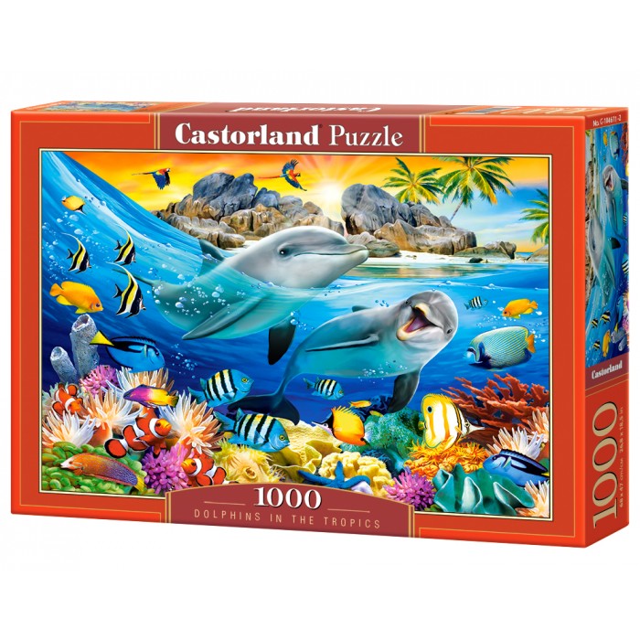 Dolphins in the Tropics Puzzle 1000Pcs-Castor 104611-9
