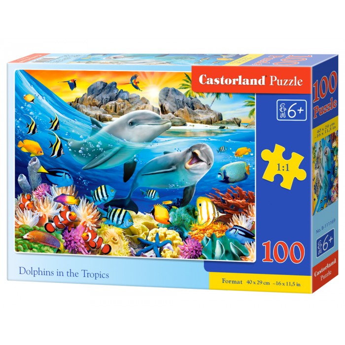 Dolphins in the Tropics Puzzle 100 pcs-Castor B111169-6