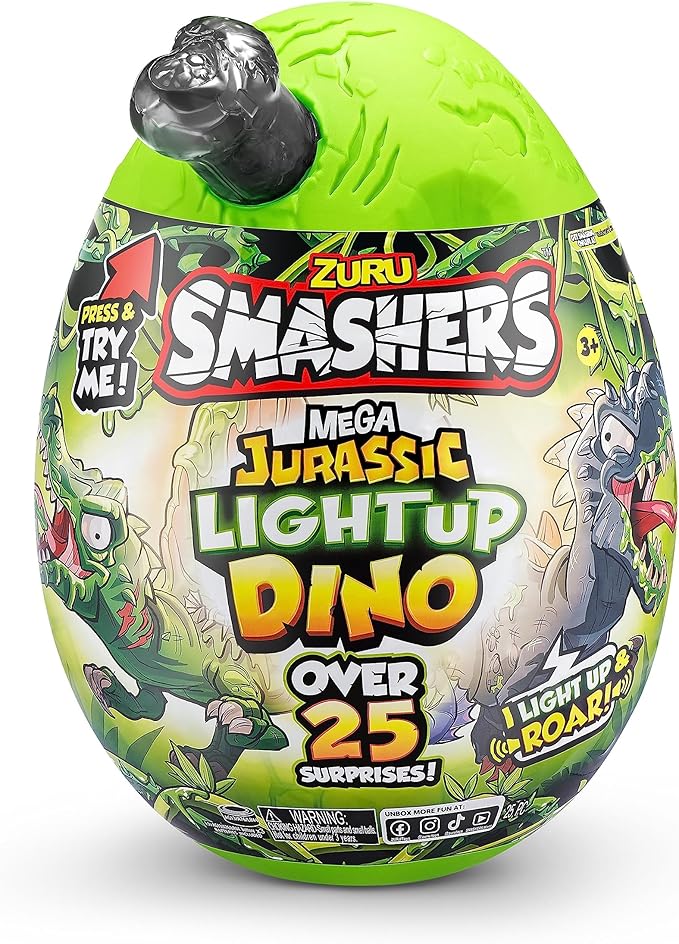 [193052084132] Dino Island & Jurassic Light Up Dino Egg-ZURU 74148