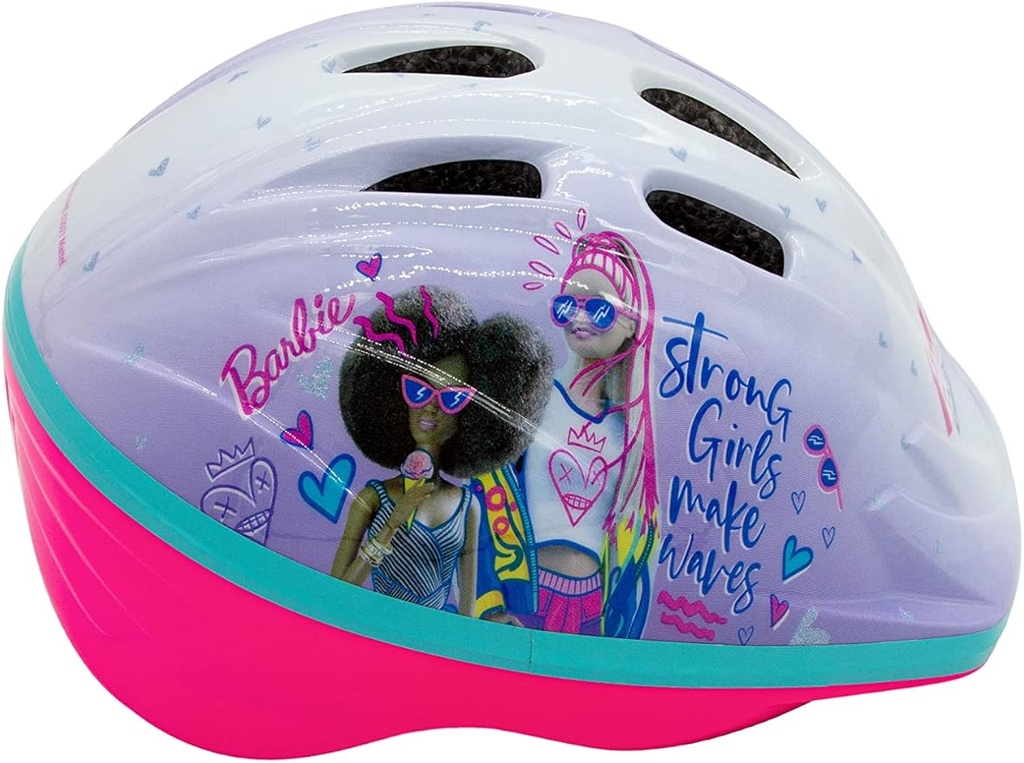 [6297001070673] Spartan Barbie Kids Bicycle Helmet M -SP9077