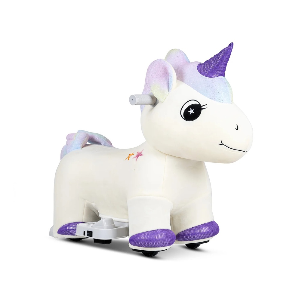 Spartan Unicorn 6V Plush  Electric Ride On-SP8858
