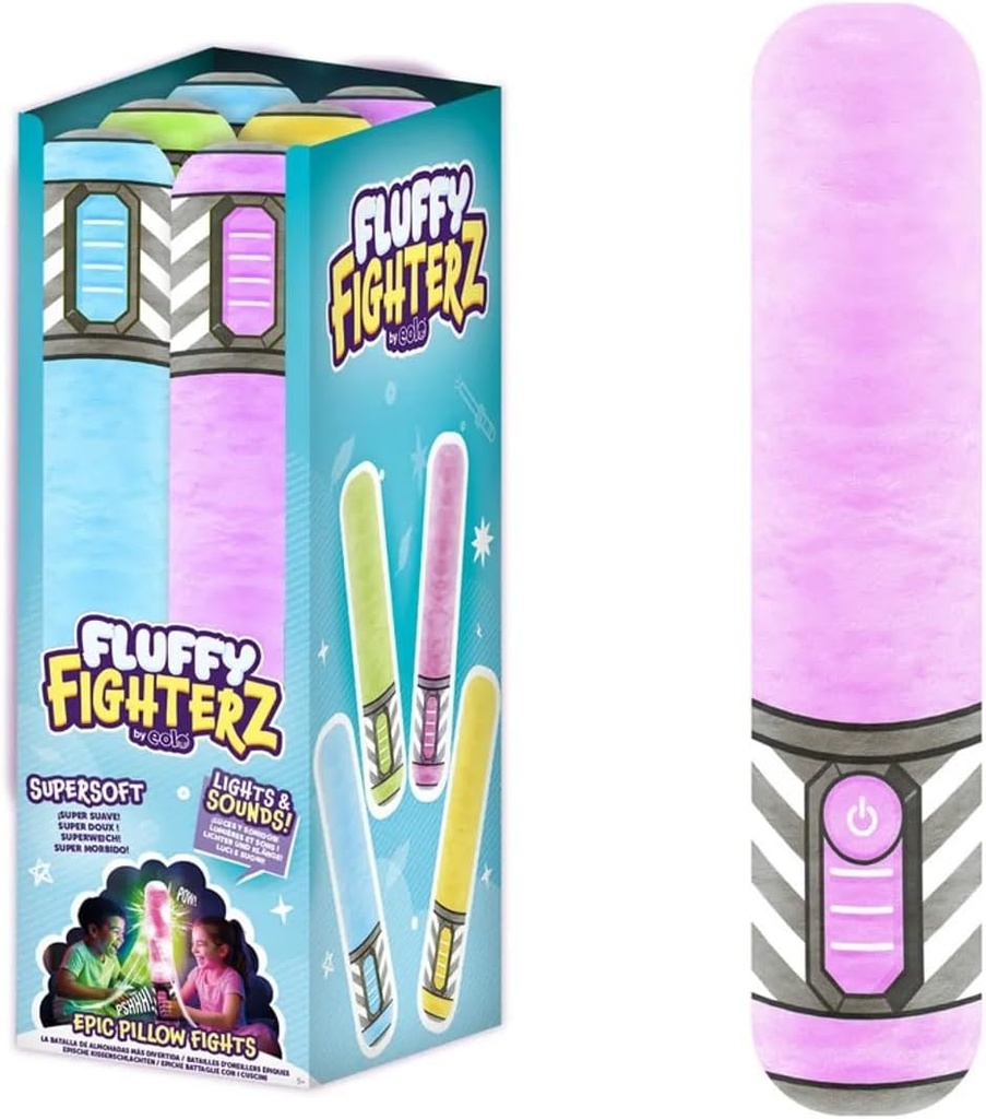 FLUFFY FIGHTERZ LIGHTSABER ASST4 PINK-PLOW001B/PI