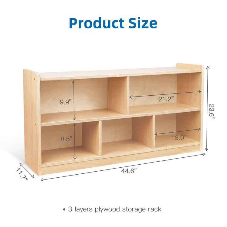 [6976831550851] Bookshelf 5 Storage Bins - OOKO-BCTJ318
