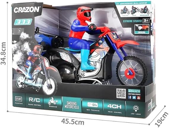 2.4G Scale 1:10 Smoking Motorcycle-333MT21101