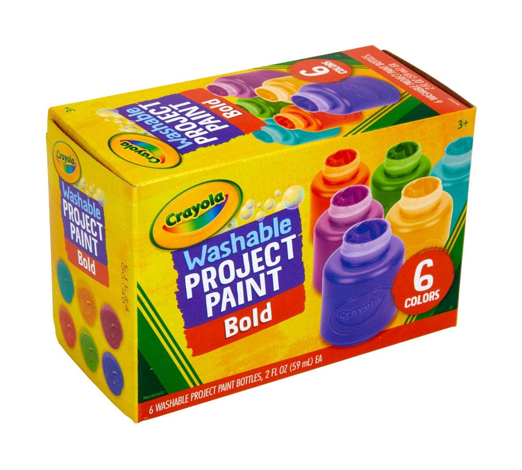 [71662324032] 6 Ct Washable Paint Bold-Crayola 54-2403
