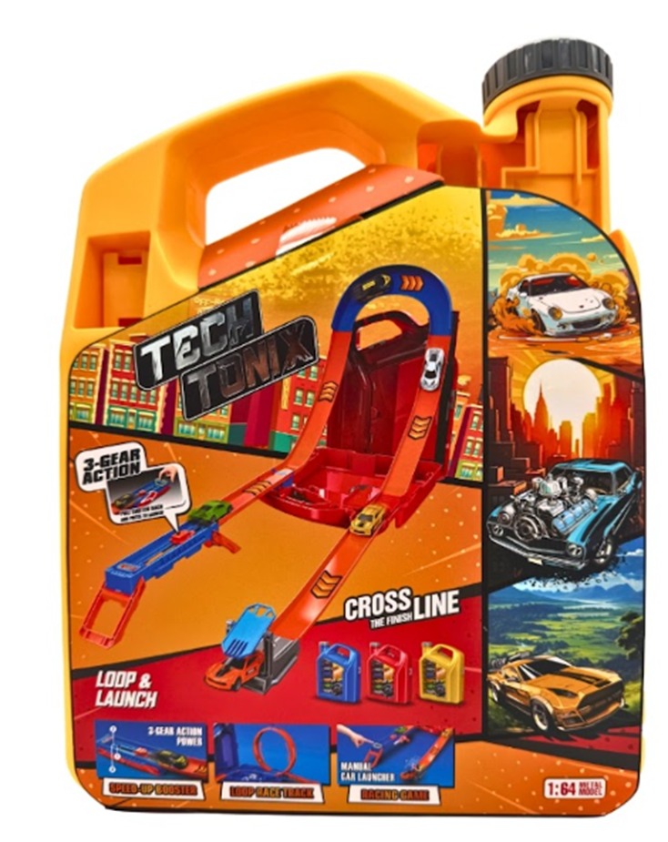 Tech Tonix Refueling Bottle Track w/ 2 Alloy Cars -MH-616