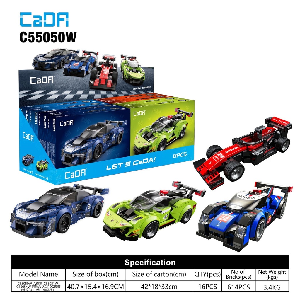 [6948061930864] 1/32 mini racing car 4 styles Asst-C55050W