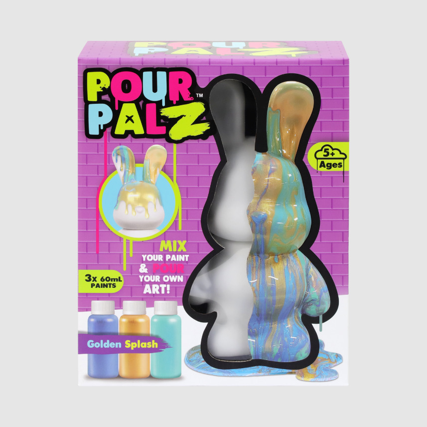 Pour Palz DIY Paint Bunny Golden Splash 40ml-G33672