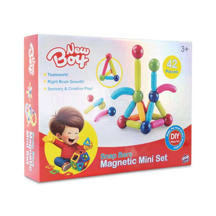 [640516980931] New Boy Snap Bars Magnetic Mini Set 42pcs-698093