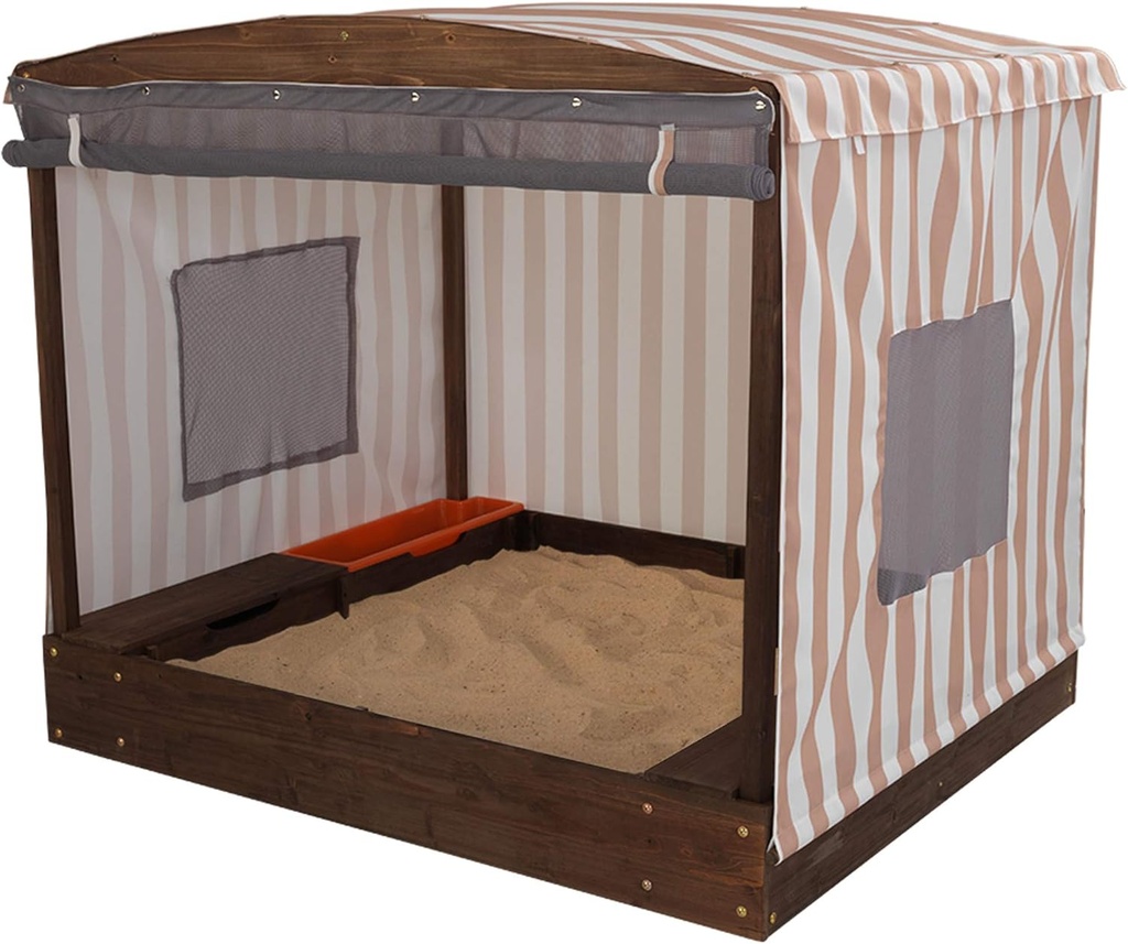 Kidkraft Wooden & Canvas Outdoor Cabana Sandbox -504