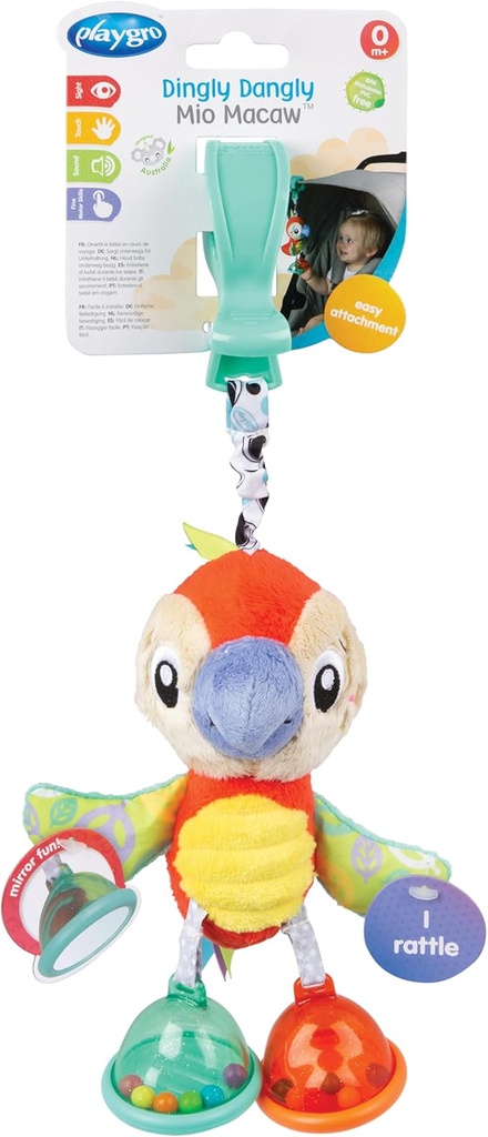 Playgro Dingly Dangly Mio Macaw Clip –PG188624