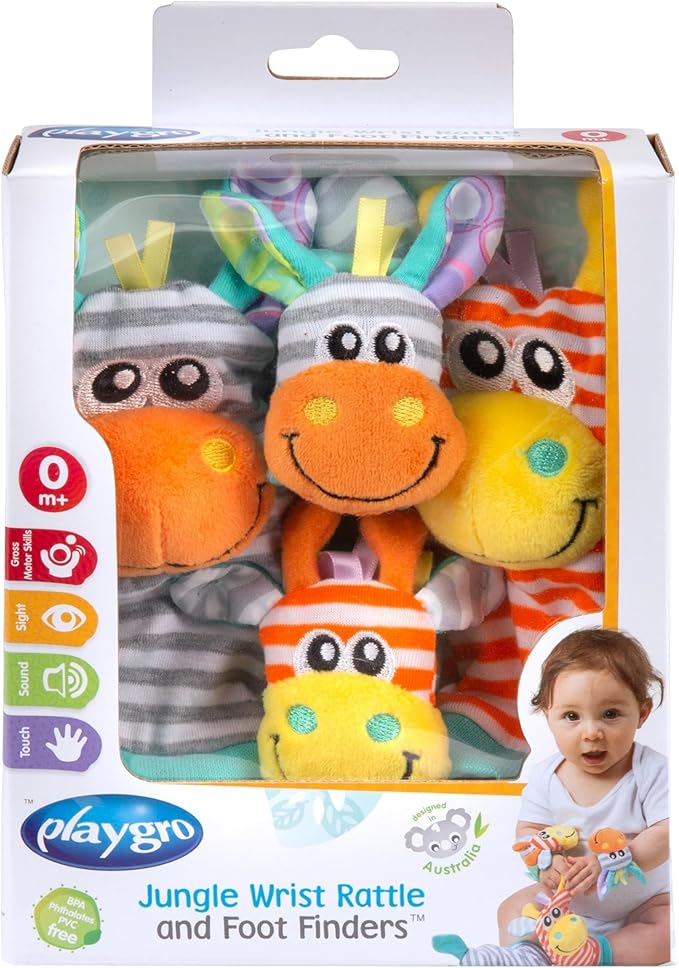 Playgro Jungle Wrist Rattle and Foot Finder Set –PG0188406