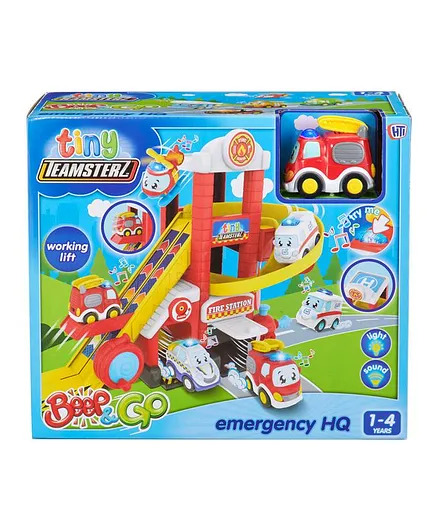 Tiny Teamsterz Beep & Go Emergency HQ  -1425047
