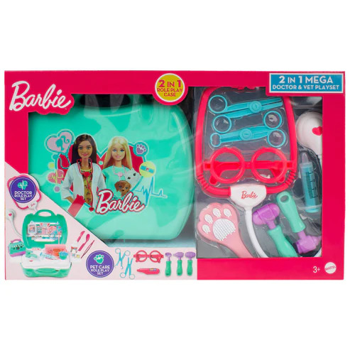 Barbie 2 in 1 Mega Doctor & Vet Playset-ST-MAT0113