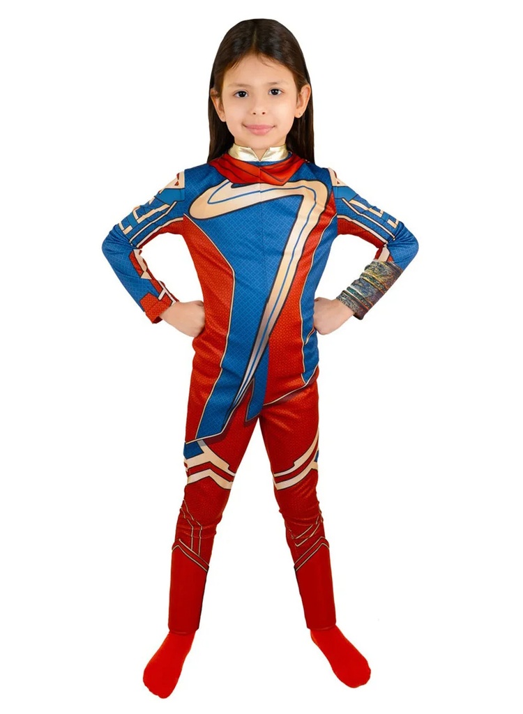 MS. MARVEL CLASSIC COSTUME 9-10 yrs-MAR-043-01-LA C/XL