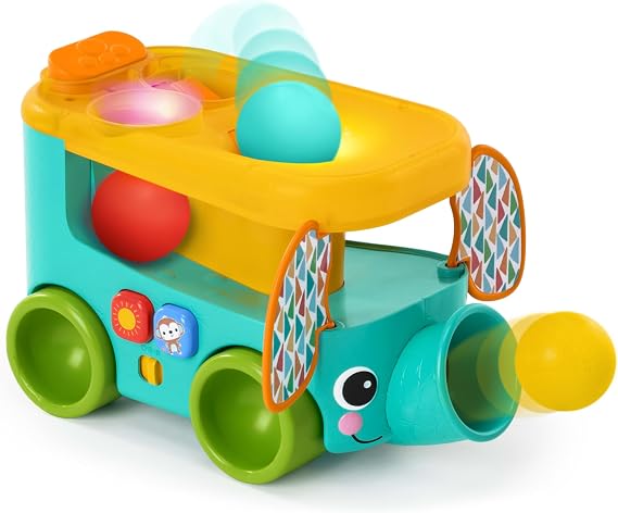 
Bright Starts Pop & Roll Safari Bus Ball -16827