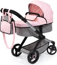 BAYER BABY DOLL PRAM SET XEO PINK & GREY -17030AA