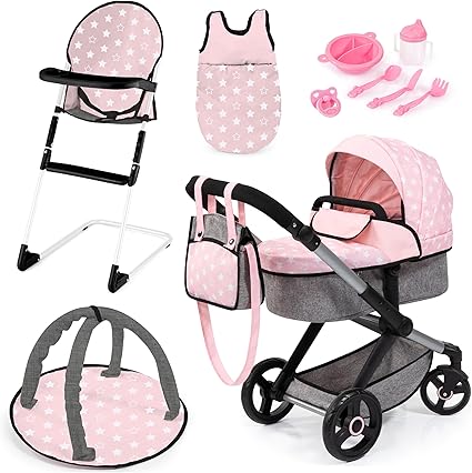 [4003336418736] BAYER BABY DOLL PRAM SET XEO WITH ACCS-17030AB