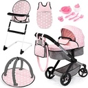 BAYER BABY DOLL PRAM SET XEO WITH ACCS-17030AB