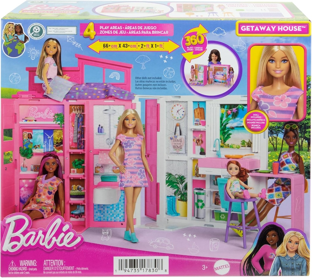 [194735178308] Barbie House with Doll-HRJ77
