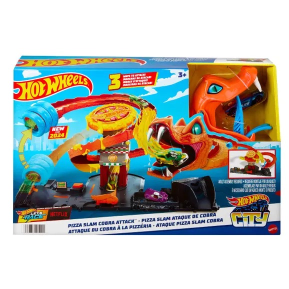 Hot Wheels City Hot Wheels City Snake & Pizza Shop -HTN81