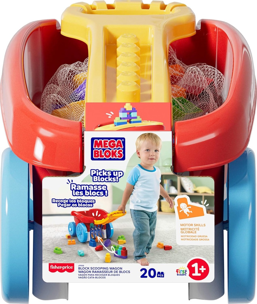 [194735303960] Mega Bloks Block Scooping Wagon-JFR30
