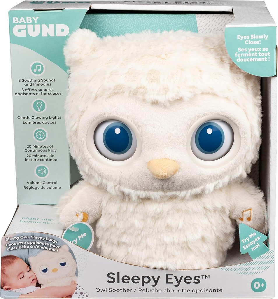 [778988339381] GUND Sleepy Eyes Owl Soother-6061071