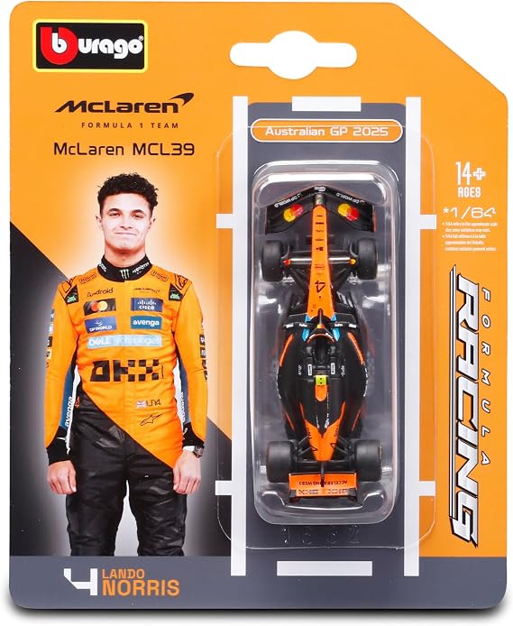 [4893993580019] 1:64 Formula Mclaren Team MCL39 -Bburago 18-58001