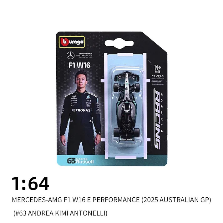 1:64 Formula Mercedes AMG Petronas F1 W16 Team -Bburago18-58002
