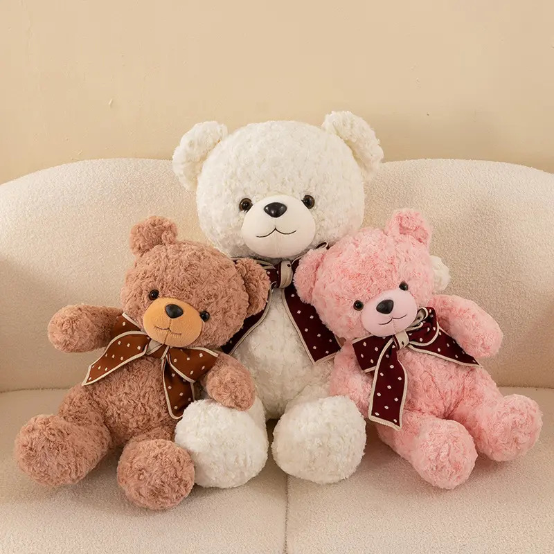 [6948940010182] 11" Maroon Bow Tie Bear Asst 3 1490-27