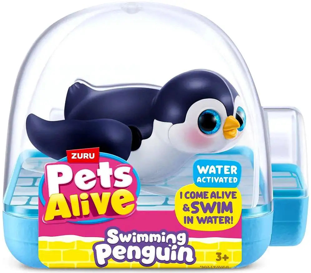بطريق "Pets Alive" السابح الذي يعمل عند ملامسة الماء ( 9573uq1)