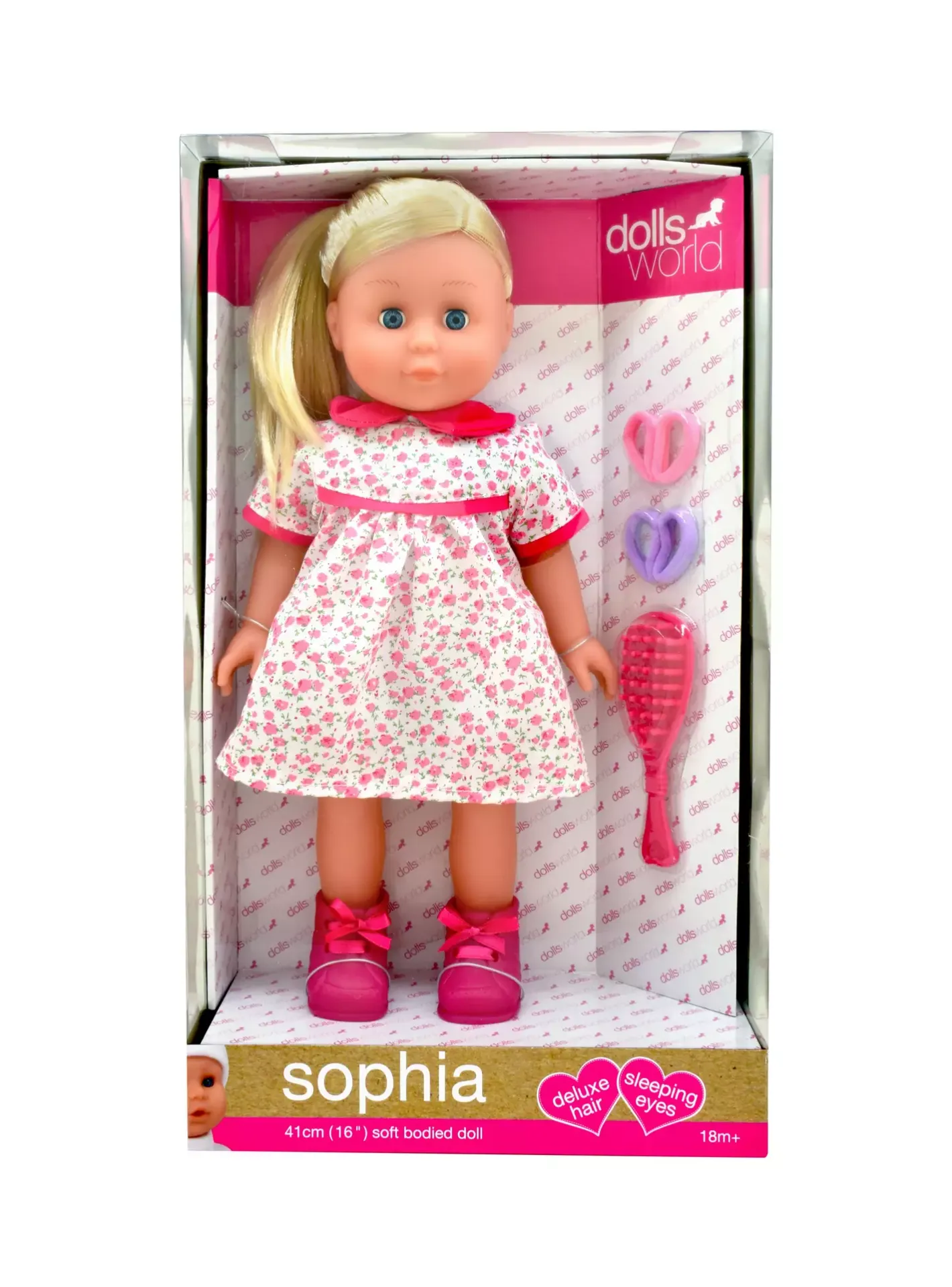 SOPHIA 41CM SOFT DOLL W/DLX HAIR-8813