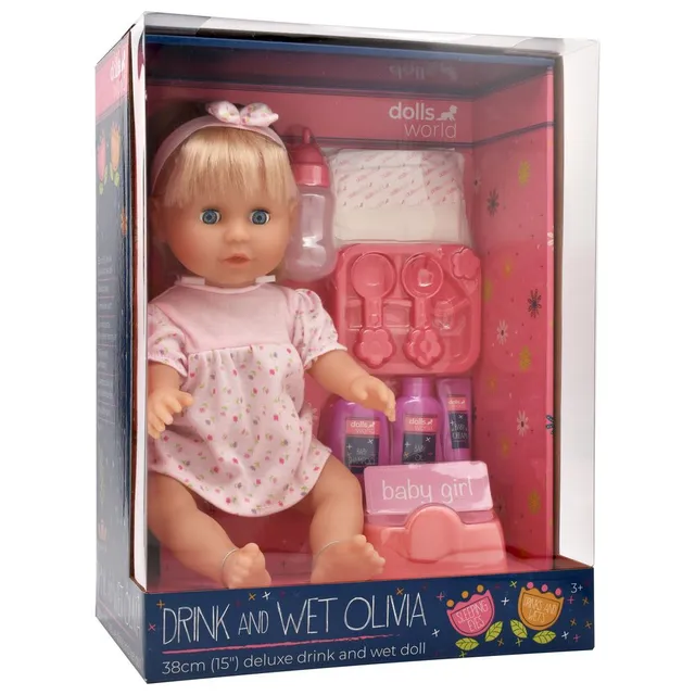 Olivia 38Cm Drink & Wet Dlx Dol-78402