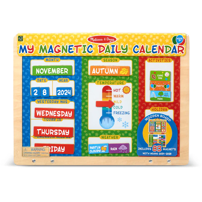 Melissa and Doug My First Daily Magnetic Calendar-MD9253